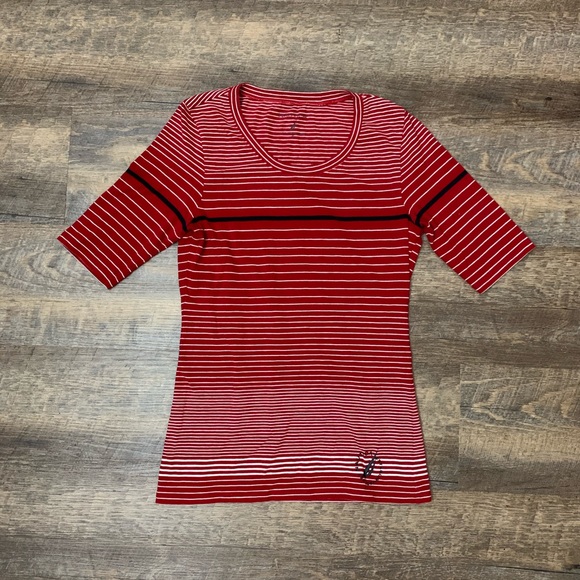 Nautica | Red Striped Half Sleeve Top - Picture 1 of 7